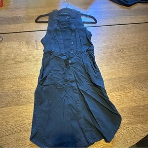 All Saints Black Sleeveless Halter Midi Dress